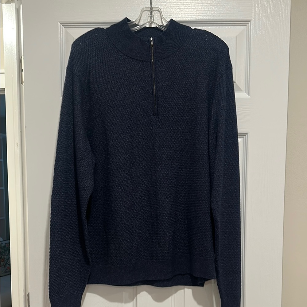 Men’s, Dark Blue Nordstrom Quarter Zip, XXL, Super Soft Sweater, Like New